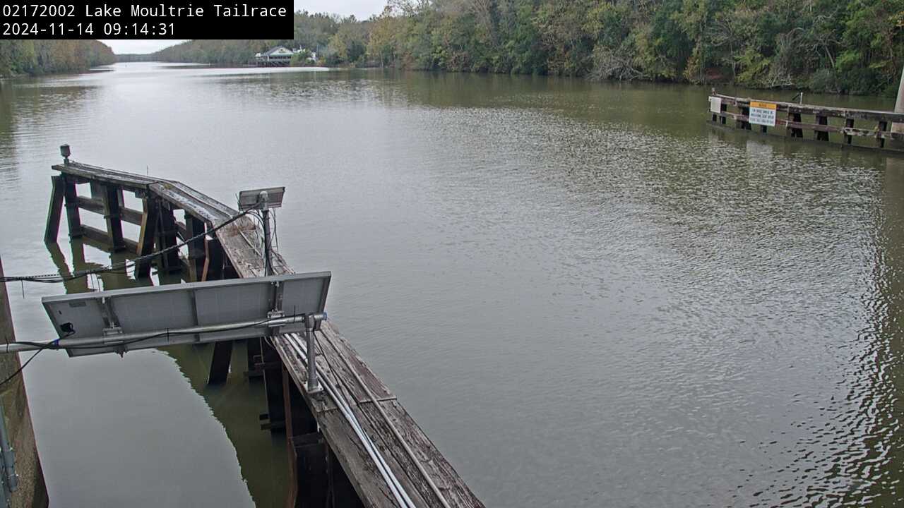 View of the river from a dock area